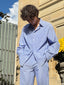 pinstripe shirt and pant set one dna