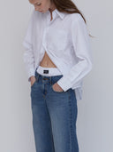 Three-Pocket Boxer Shorts - 100% Cotton Lounge Shorts - White