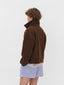 Teddy Fleece Quarter Zip  Brown