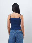Manon Ribbed Cami in Navy