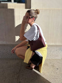 Leather Shoulder Bag Wine (Mini)