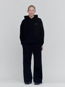 French Terry Logo Hoodie in Black