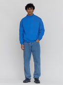 Mock Neck Sweatshirt in Electric Blue - Core