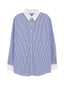 blue striped shirt with cuffs