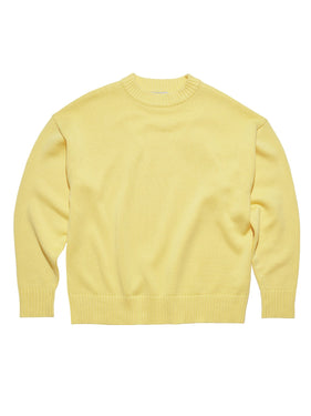 butter yellow crewneck sweater