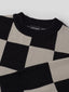 Checkerboard Sweater Black