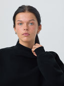 Core Mock Neck Sweatshirt in Black