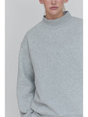 Mock Neck Sweatshirt in Heather Gray - Core