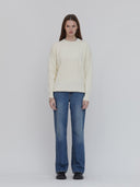 cream cable knit sweater one dna