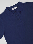 Men's Rodeo Three-Button Polo Shirt in Navy