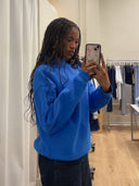 electric blue mock neck one dna
