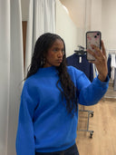 electric blue mock neck one dna