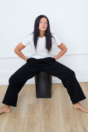 Wide-Leg Sweatpants in Black