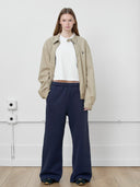Wide-Leg Sweatpants in Navy