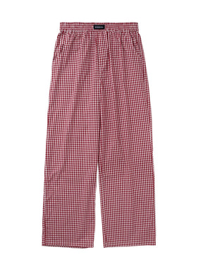 gingham casual pants with pockets