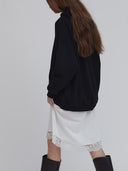 Earth Logo Hoodie - 100% Cotton French Terry Sweatshirt - Black