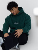 Michigan Script Hoodie in Green