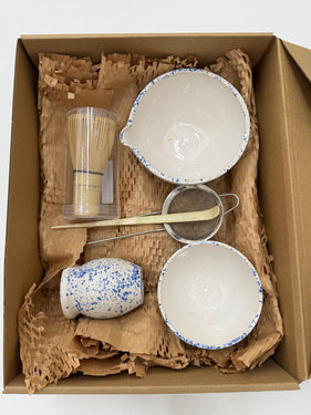 matcha kit blue splatterware