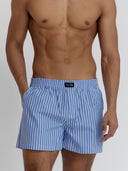 men's hybrid shorts in wide blue stripe by one dna brand