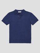 Men's Rodeo Three-Button Polo Shirt in Navy