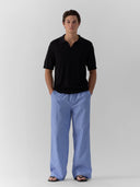 Lounge Pants in Classic Shirting Pinstripe - Wrinkle Resistant