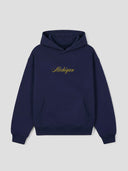 Michigan Script Hoodie in Navy - Pre-Order All Sizes