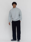 Mock Neck Sweatshirt in Heather Gray - Core