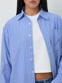 Pinstripe Button-Up Shirt