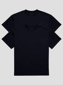 premium mens black t-shirt two pack on gray background onedna