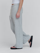 Wide-Leg Sweatpants in Heather Gray