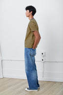 Jacob T-Shirt in Navy & Yellow Stripe