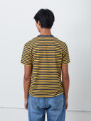 Jacob T-Shirt in Navy & Yellow Stripe