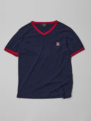 Vintage Polo Sport V-Neck Ringer Tee