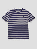 Vintage Polo Ralph Lauren Navy & Heather Gray Striped Tee