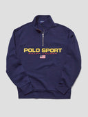 Vintage Ralph Lauren Yellow and Blue Quarter Zip