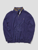 Vintage Polo Ralph Lauren Quarter Zip Navy & Yellow