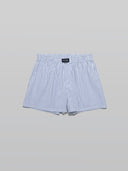 Three-Pocket Hybrid Shorts in White Pinstripe - Quick-Dry