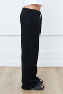 Wide-Leg Sweatpants in Black