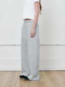 Wide-Leg Sweatpants in Heather Gray