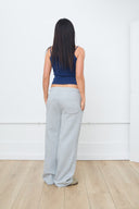 Wide-Leg Sweatpants in Heather Gray
